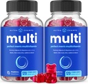 NutraChamps Multivitamin for Men, 240 Count, Vitamin A, B, C, D, Biotin, Zinc, Mens Gummy Multivitamin Supplemen, Harian Dapat Dibeli Multi Gummy Vitamin Untuk Pria (Paket 2)