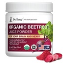 Dr. Berg Raw Organic Beet Powder dari Real Earth- Grown Beets - USDA Certified Pounder Root Bet Organic untuk mendukung Levels Nitric Oxide, Energi, Darah Flow, & Heart Health * - 30 Servis