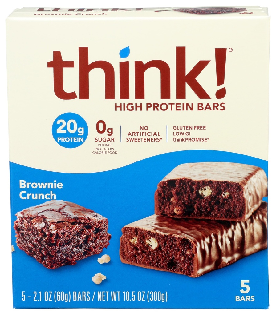 Kinerja Glanbia Thinkthin High Protein Bars, Brownie Crunch, 5 ct