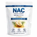 Lab Standar NAC 600mg dengan NAD + Kompleks Harian, Kompleks N- Acetyl Cysteine Tambahan Kapsul, Antioksidan Dukungan Formula, Vegan, Bukan-GMO, Gluten Bebas, 300 Softgels