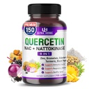 Quercetin Tambahan dengan Bromelain, Vitamin C dan Zinc, Nattokinase, NAC, Elderberry, Elderberry 124; 8 dalam 1 Ultra Antioksidant Kompleks untuk Imune Kesehatan 124; 150 Capsules