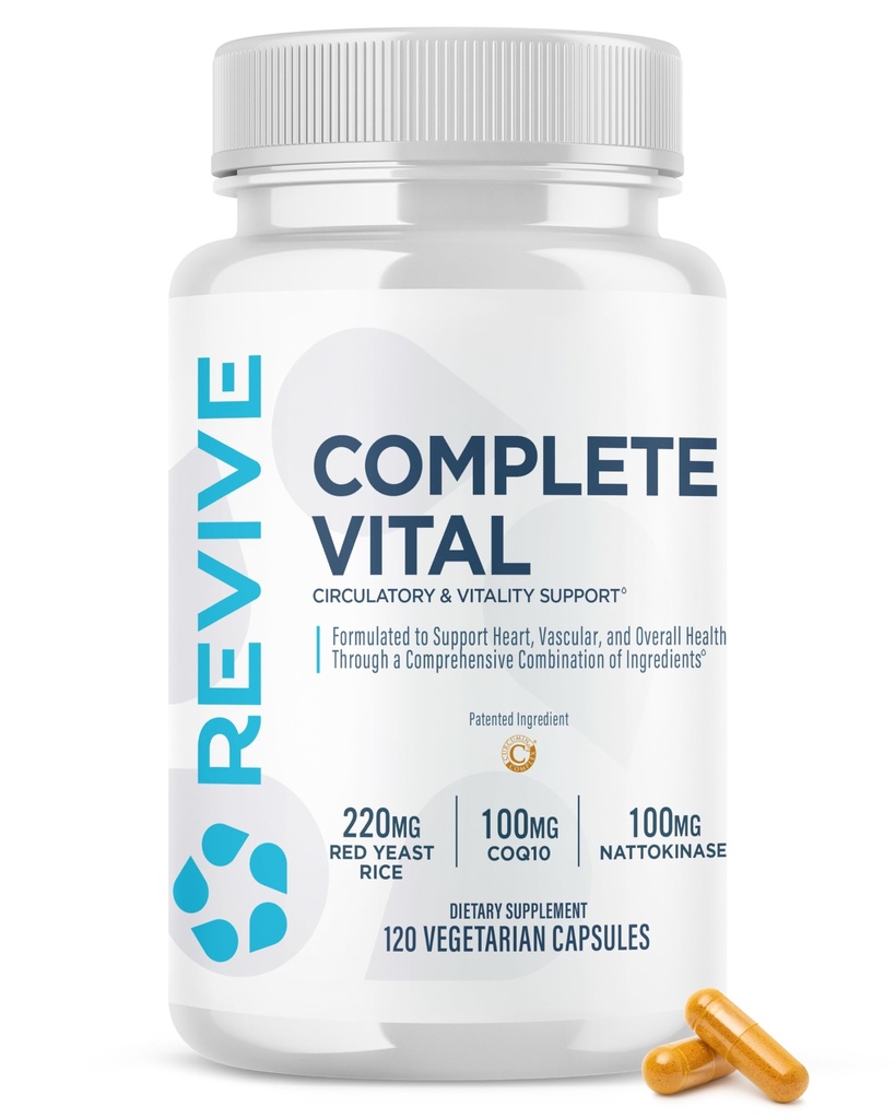 Suplemen MD & Dukungan, Vital Lengkap (120 Kapsul Vegetarian) - NAC & CoQ10 Tambahan Kesehatan, & Antioksidant Aktivitas (30 Pelayan)