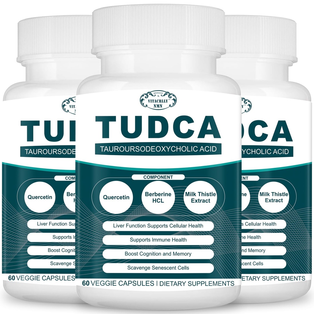 2200MG TudCA Liver Suplemen Penyesuaian SaleBile Salts untuk Detox Liver & Cleanse, Cleanse kandung empedu, Kesehatan Digetical 180 Capsules