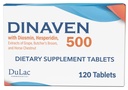 Dulac Dinaven 500, Misronized Diosmin Hesperidin Dietary Supplement, 1000mg per serving, Horse Chestnut Extract, Butcher 's Broom & Red Grape Extract, Leg Circulation Dupport, 120 Tablets, Made Italy