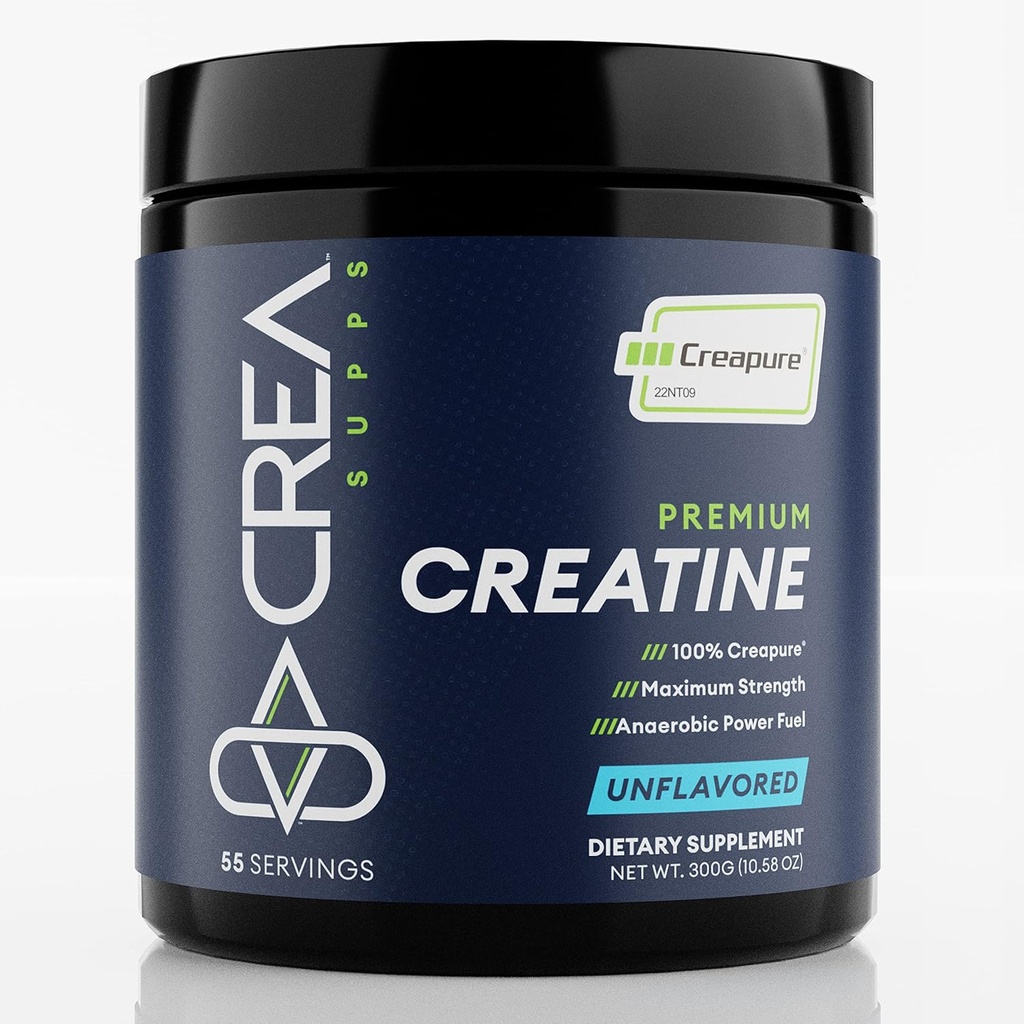Premium Creapure Creatine Monohydrate Powder 124; Pure, Vegan, Keto, Gluten- Free 124; Unflafedled, 300g