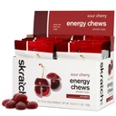 Skratch Labs Energy Chews 124; Caffeine Gummies for Running, Cycling, and Sports Performance 124; Gel Alternatif 128; Sour Cherry (10 Pack)