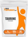 BulkSuplements.com Taurine Powder - Aurine Suplement, Amino Acid for Energy - Unflashtened & Gluten Free, 2g per Serving, 100g (3.5 oz) (Paket 1)