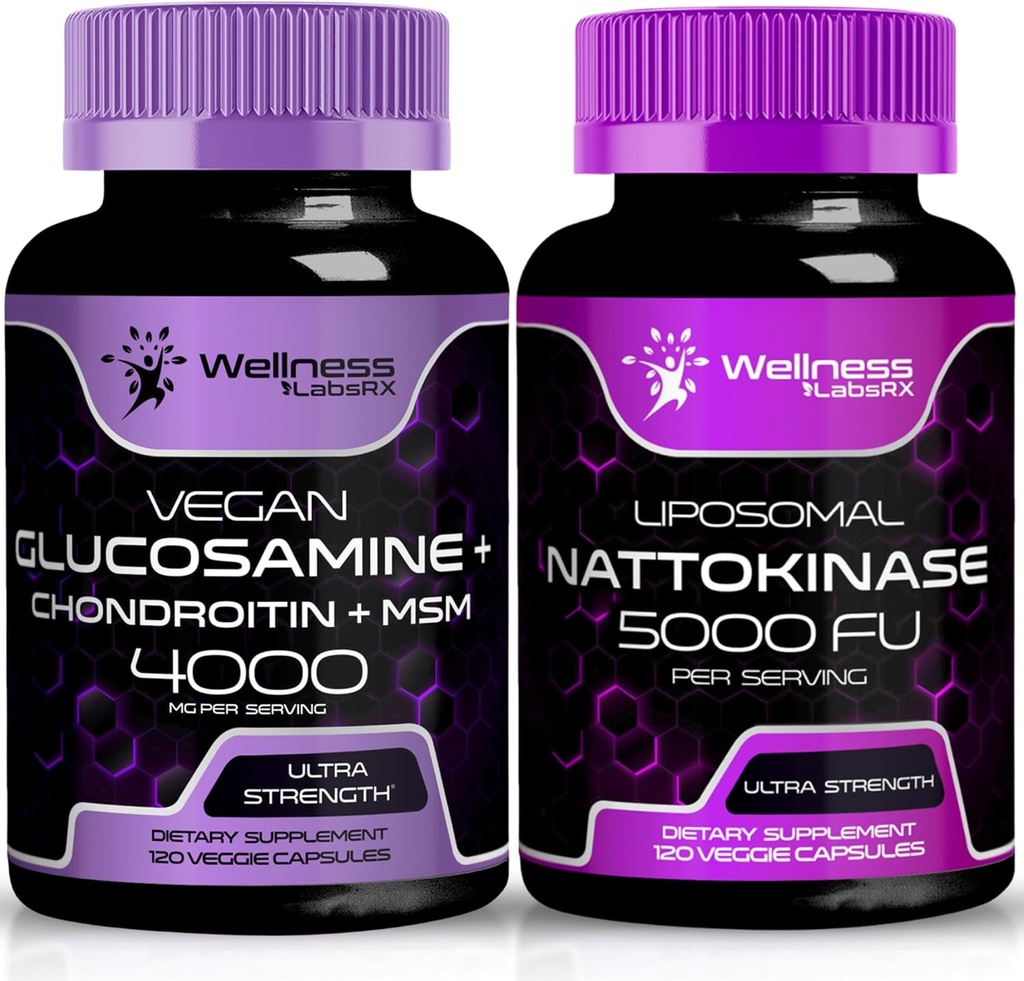 WELLNESS LABSRX Glucosamine Chondroitin MSM 124; Nattokinase Capsules