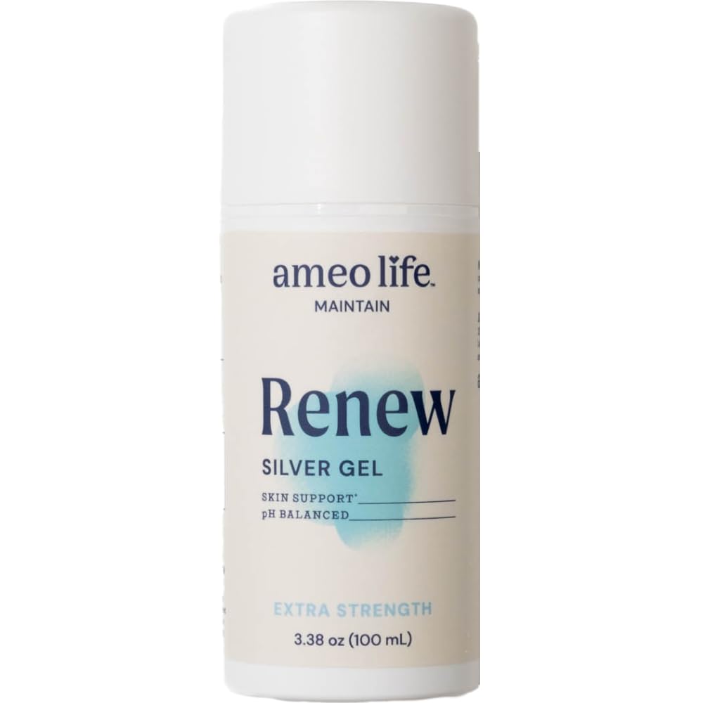 Amezo Life Extra Strength Colloidal Silver Gel 35 plum - pH Balanced, Structured Silver Gel for Heally Skin, Minor Cuts, Scrapes & Burns - Natural Skin Care for Rememanation (100ml)