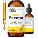 Liquid Suplemen Monnieri & Organic Bacopa-Free Drops with Brahmi Extract