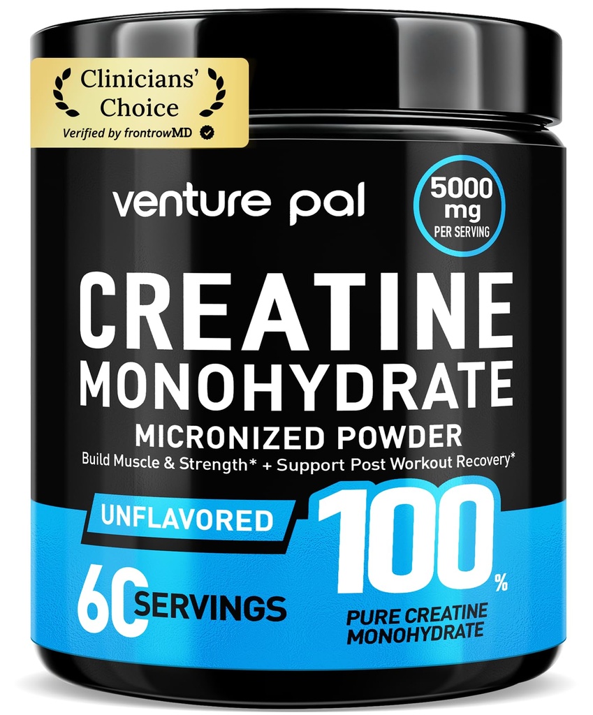 Venture Pal 100% Pure Micronized Creatine Monohydrate Powder, Creatina Monohidratada en Polvo