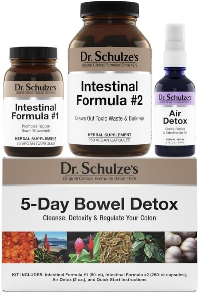 Dr. Schulze 124; 5- Day Detox Boul 124; Herbal Colon Cleanse Cleanse 124; May Improve Ditraffic 126; Promotes Heally Moveloper 124; Packing May Wary