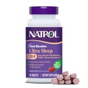 Natrol Ultra Sleep 3 -in 1 100% Drug-Free Sleep Aid Blend with Melonatin, GABA & Botanicals, Tambahan Dietary, Non-Habit Forming, 30 Fast Dissolve Tablet