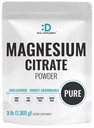 DeAL SUPLEMENT Magnesium Citrate Powder 500mg, 3lbs - Tak berselera, Mudah Disorot - Purified Trace Mineral for Muscle, Heart, & Digetical Support - Satu hari, Non-GMO, Filler Free