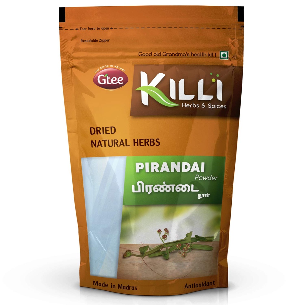 Killli Pirandai 126; Hadjod 124; Veld Grape 124; Cinferis quadrangularis 12.4; Nalluu Powder, 100g