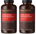 Elemen - Melelehkan Magnesium, 240 tablet, 270 mg per Serving, seperti Magnesium Glycinate Chelate, Vegan (pak 2)