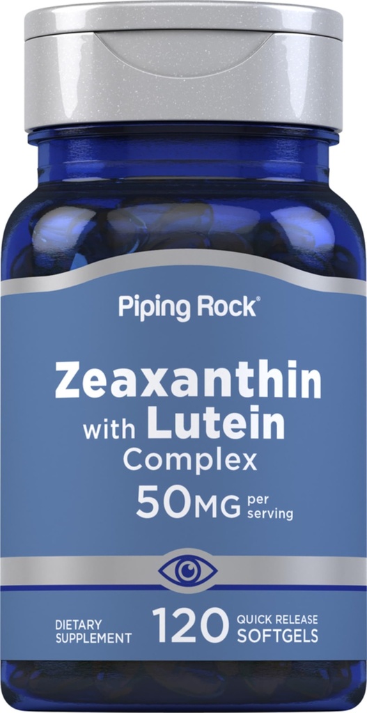 Piping Rock Affxanthin Plus Lutein 124; 50mg 124; 120 Softgels 124; dari Marigold Extract 126; Non-GMO, Gluten Free Supplemen