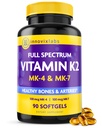 InnovixLabs Full Spectrum Vitamin K2-90 Softgels dengan 600 mcg Formulir Trans MK7 dan MK4 - Mendukung Kesehatan Umum dan Kekuatan Tulang - Soy dan Gluten Free K2 Vitamin Suplemen