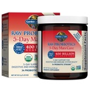 Garden of Life Raw Progities 5- Day Max Care - 400 Milyar CFU - Powder Probiotic untuk Digetical & Imune Dupport - Banana, 5 Servis