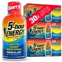 5-hour ENERGY Shots Reguler, Berry Flavor, 30 Count, 1.93 Fl Oz, Sugar Free, Zero Calories, Amino Acids dan Esculb Vitamin, Dietary Supplemen, Feel Alert dan Energized, 200 mg Caffeine