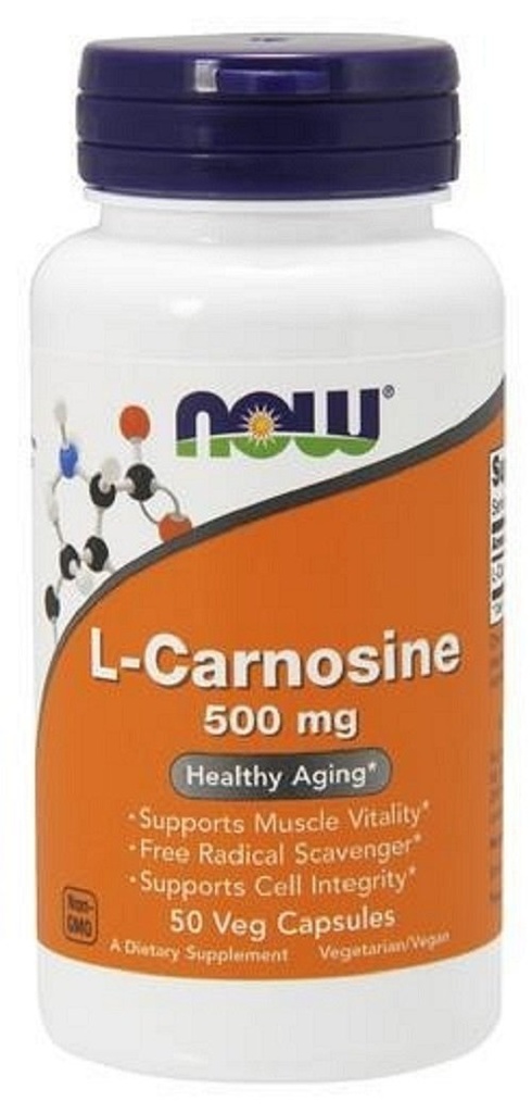 Sekarang Makanan Suplemen, L- Carnosine (Beta- Alyl- L- Histidine) 500 mg, Sehat Aging, 50 Veg Capsules