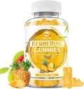 Berberine Gummies dengan Ceylon Cinnamon 1500mg Potensi Tinggi Berberine HCL Tambahan untuk Imune dan Metabolisme Dukungan, Sugar Free, Pineapple Flavor - 60 Count