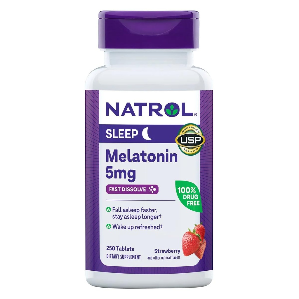 Natrol Melonatin 5 Mg, 250 Quast Dissolve Tablets Strawberry Flavor