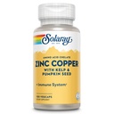 SOLARAY Zinc Copper Amino Acid Chelate - Imune Supplemen w / Cheric Zinc 50mg - Bone, Skin, Heart Health dan Thyroid Dukungan - dengan Iodin from Kelp, 60- Day Affitee, 100 Serv, 100 VevCaps