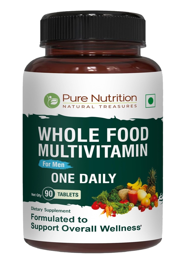 Murni Nutrition Whole Food Multivitamin untuk Pria 124; 90 Tabs 124; Satu Hari Satu 124; 100% RDA 124; 24 Vitamin Alam dan Mineral 124; Semua Tanaman Natural Berdasarkan Pria Multivitamin 124; 3 Bulan Pasokan