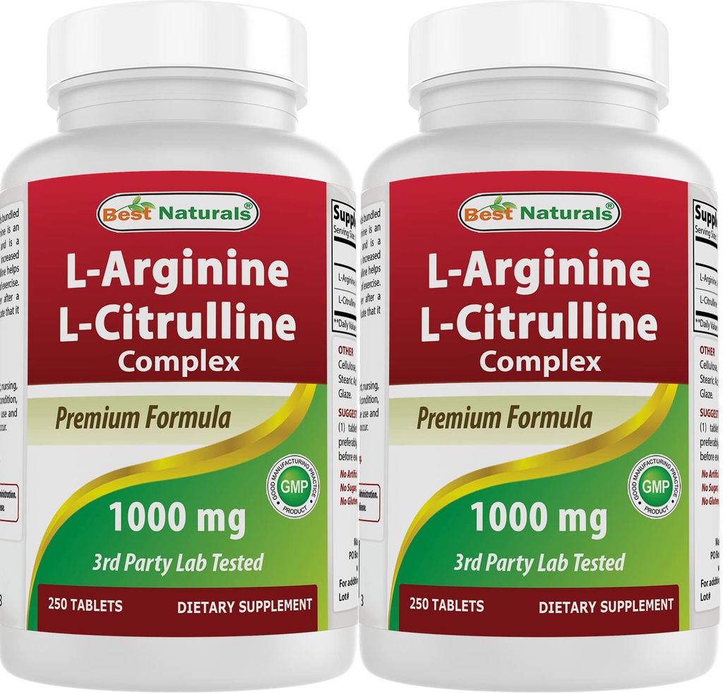 Kompleks L- Arginine L- Citrulline Terbaik 1000 mg 250 Tablet (250 Cacah 2))