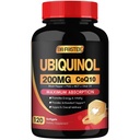 DRFOSTER Coq10 Ubiquinol 200mg, Coq10 200mg Softgels, Max Absorpsi Ubiquinol dengan Vitamin E & PQQ & Black Pepper, powerful Antioksidant, 120 Softgels