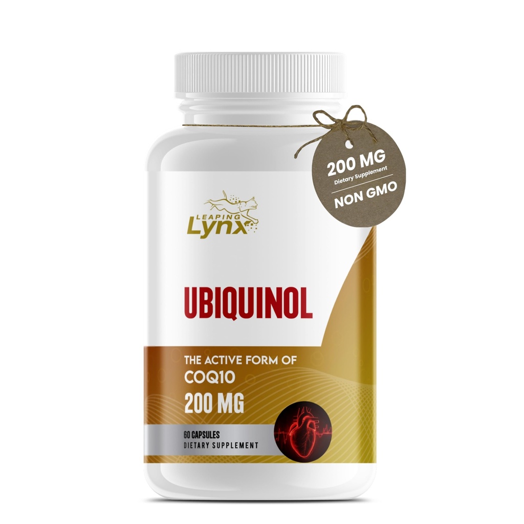 Ubiquinol CoQ10 200mg - Absorpsi Tinggi Koenzim Q10 Tambahan untuk Kesehatan Jantung, Energi & Cellular Vitalitas 124; 60 Capsules, 60- Day Suply 124; Biovailable Antioksidant Formula 124la, Non-GMO