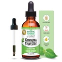 Ekstrak Limid Gymnema-Cair, Bebas Alkohol, Gluten Bebas, Tanpa-GMO, Dropper, Botol-1 oz