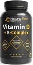 Natural Flow Vitamin D3 with K2 Complex, 5000 IU, 60 Capsules