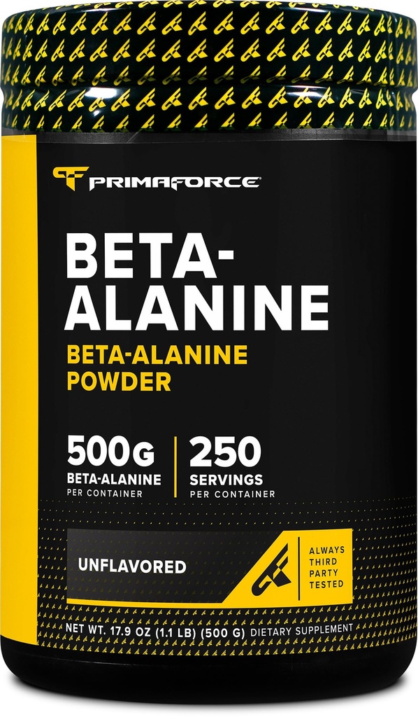 Primaforce Beta Alanine Powder 500 Grams (1.11lbs) Unflagranted - Pre Workout and Post Workout Supplemen