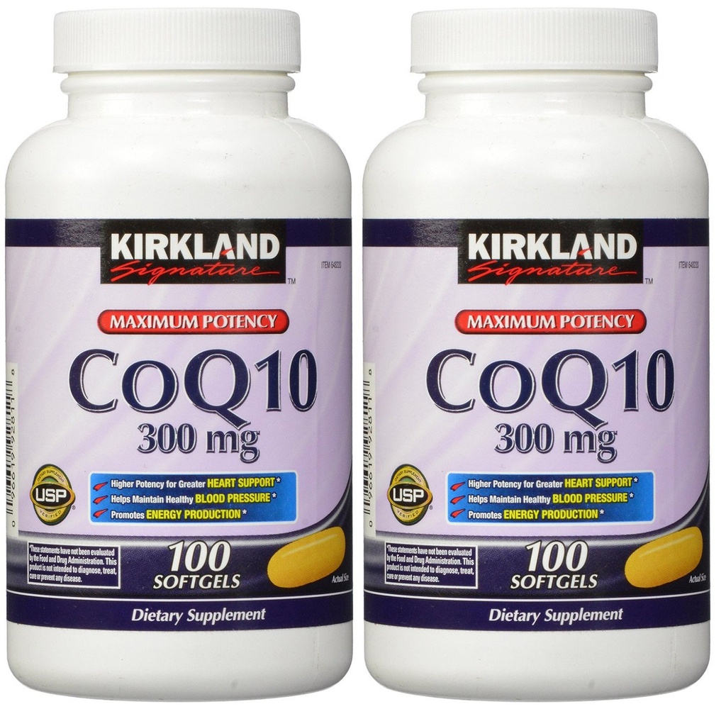 Kirkland wcaqZ, COQ10 300 mg 100 Softgels (Paket 2)