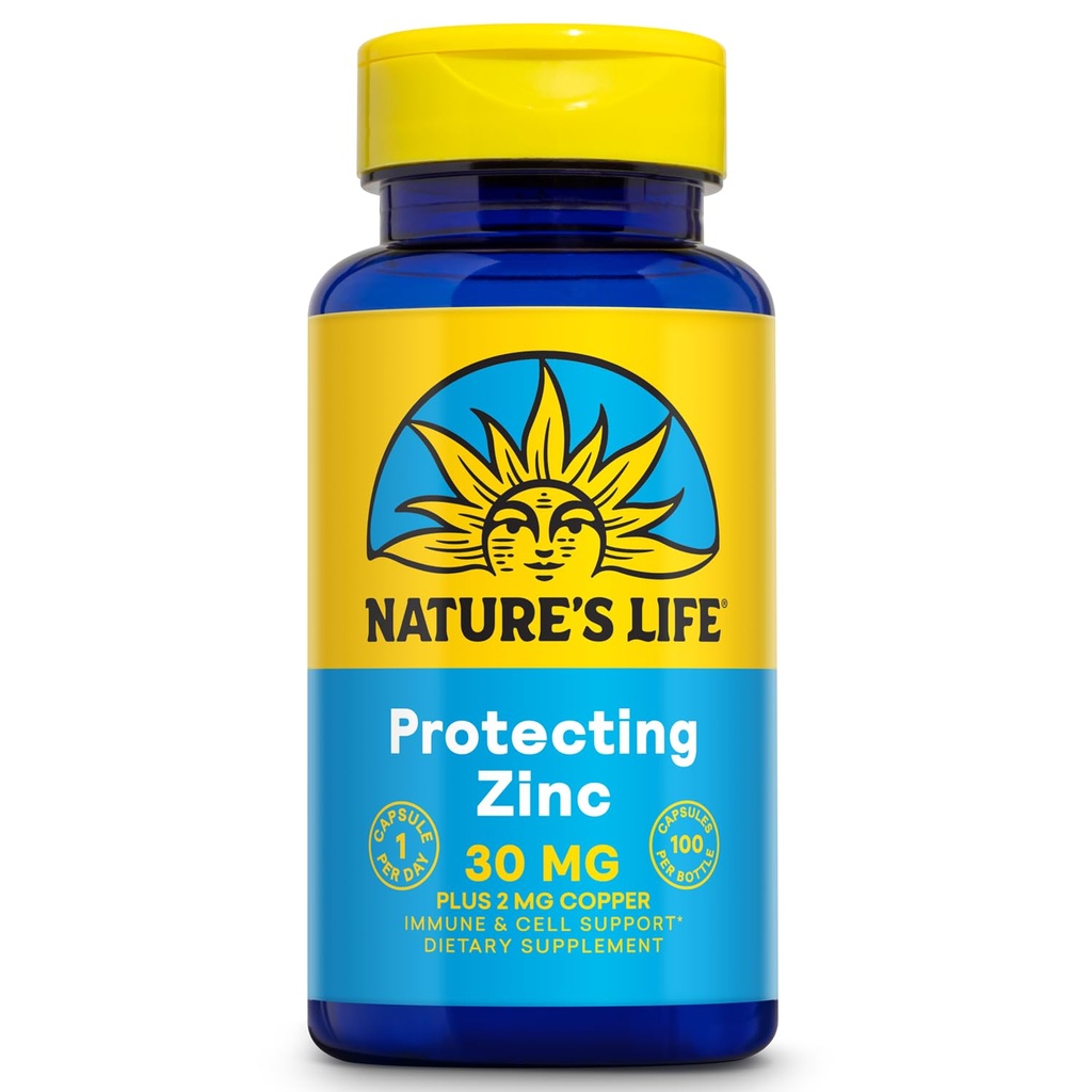 Nature 's Life Zinc Picolinate 30mg Plus 2mg of Copper