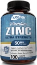 NutriFlair Zinc Gluconate 50mg, 100 Tablet - Tinggi Potency Ammune System Booster Pill, Defents Imunity, Powerful Natural Antioksidant, Non-GMO, Banding with zinc picolinate, citrate, oksida