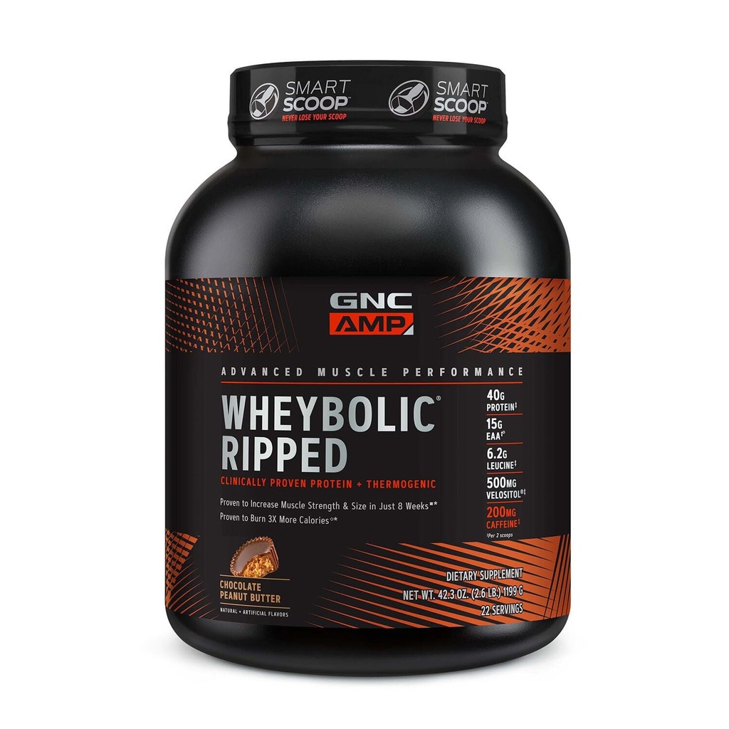 GNC AMP Wheybolic Ripped - Chocolate Peanut Butter (22 Servis)
