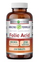 Amazing Formulas Folic Acid (Vitamin B9) 400 mcg | Tablets Supplement | Non-GMO | Gluten Free | Made in USA (1 Pack, 250 Count)