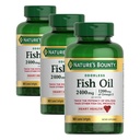 Nature 's Bounty Odorless Fish Oiil, 1200mg Omega-3 per Serving Including EPA & DHA, Pasokan Kesehatan Jantung, Purifikasi Merkurius, Softgeels Coated, Gluten Free, Tidak Shellfish, 90 Count, (Paket 3)