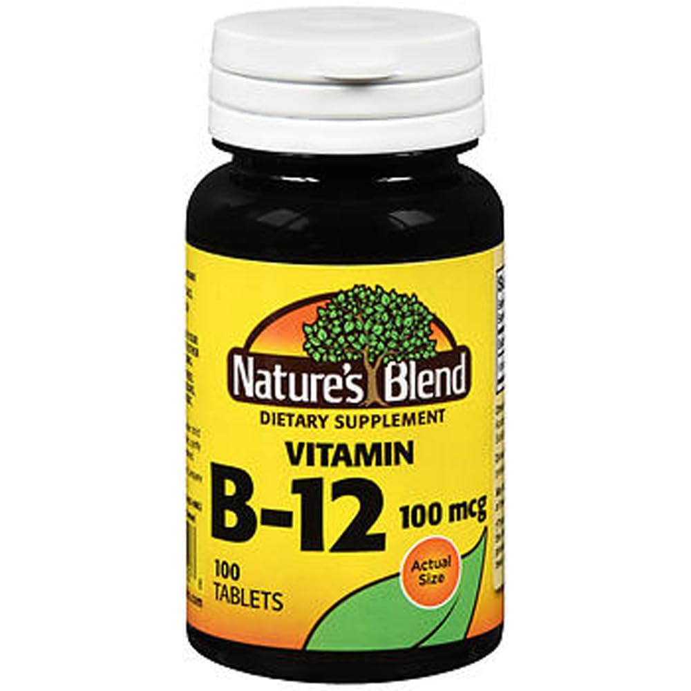 Nature 's Blend Vitamin B12 100 mcg Tablets - 100 ct, Paket 2