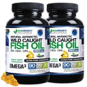(Paket 2) Alam Antartika Liar Menangkap Omega 3 Ikan Oil DPA- EPA- DHA Tambahan 2.900 Miligram Triple Kekuatan Murni Terkonsentrasi SoftGels - Tidak ada Fish Tasting Burps