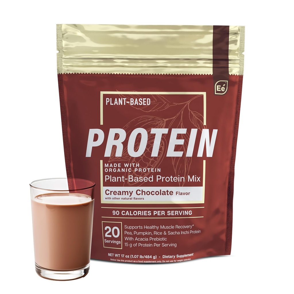 Elemen Escalyption Pea Protein Powder - Creamy Chocolate 124; Lower-carb Plant - Based Vegan Blend - Keto-Friend- Free Gluten-