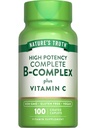 Nature 's Truth Vitamin B Complex Plus Vitamin C 124; 100 Caplets 124; Vegan, Non-GMO & Gluten Free Suplemen