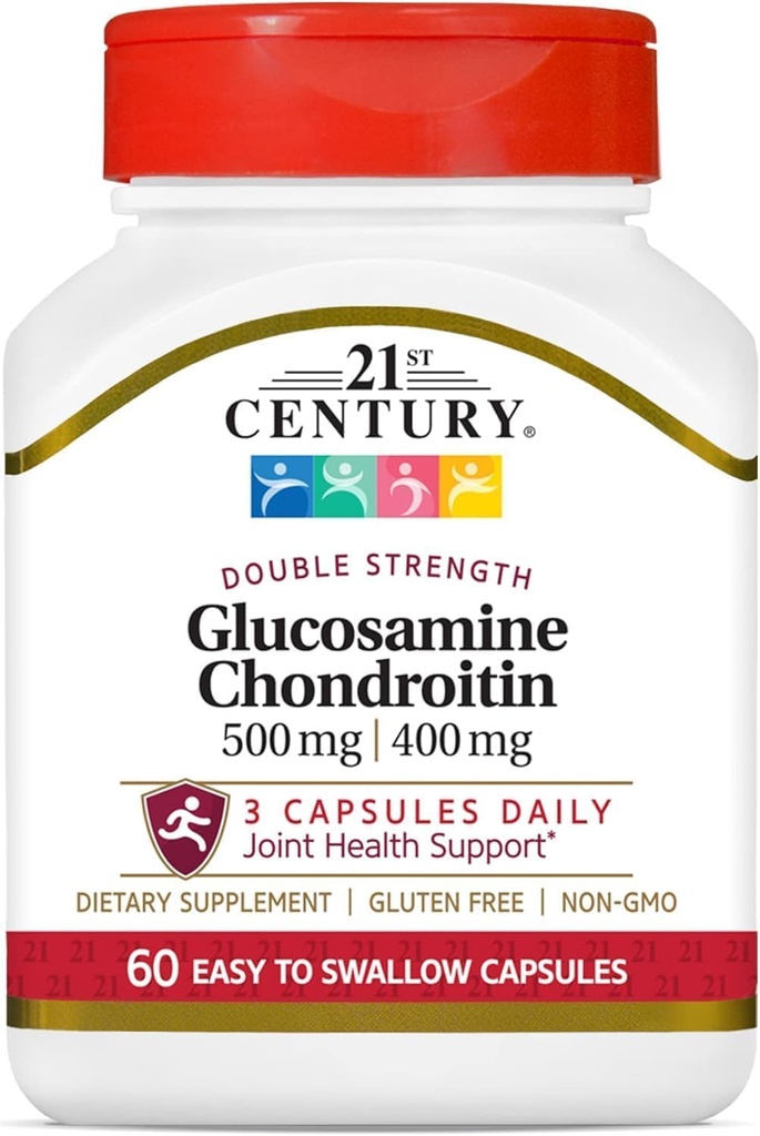 21st Century Glucosamine Chondroitin Double Strength 500/400mg, 60 Count