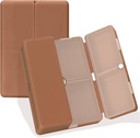 FYY Daily Pill Organizer, 7 Comparts Portable Travel Pill Case, [Folding Design] untuk Purse Pocket untuk Hold Vitamin, Cod Liver Oil, Suplemen dan Medication- Brown