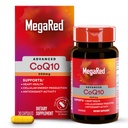 MegaRed Advanced CoQ10 Suplemen - 200mg Per Serving, powerful Antioksidant that Support Cellular Energy Production and Protects Against Free Radikal * - 30 Koenzim Q10 Capsules, 30 Servings