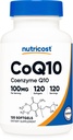 Nutricost CoQ10 Softgels (120 pelayan, 100 mg Per Serving)