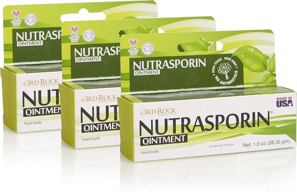 3 Rock Essentials 134; Nutrasporin Silver Oquilor 124; Non Toxic Petroleum Free Non Antibiotic Aid Pertama O14; All Natural Personal Care (1.0 oz 124; 3 Pack)